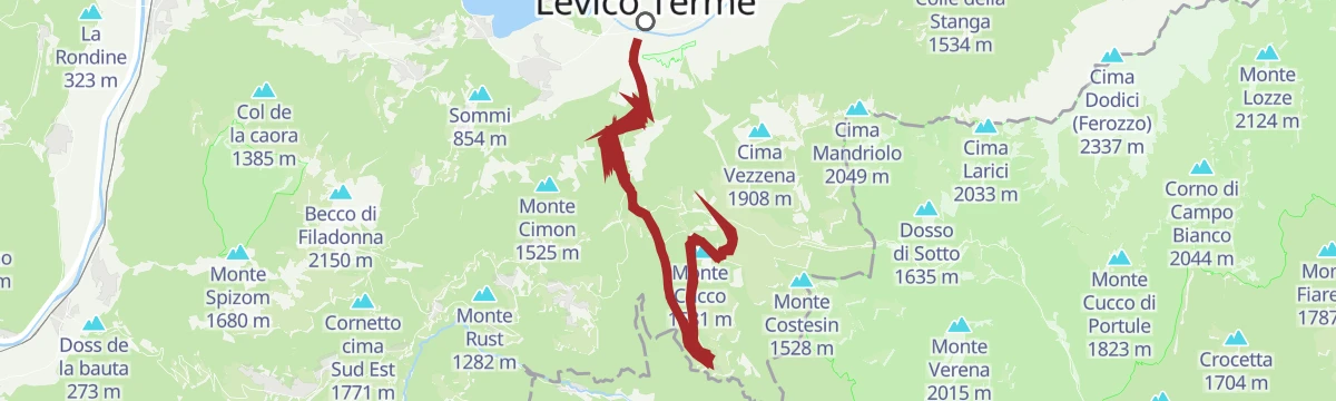 Route map: Roadbike - Levico Terme - Passo Vezzena